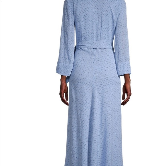 Ganni floral forever blue wrap midi, NWT, size 4 - Picture 3 of 3